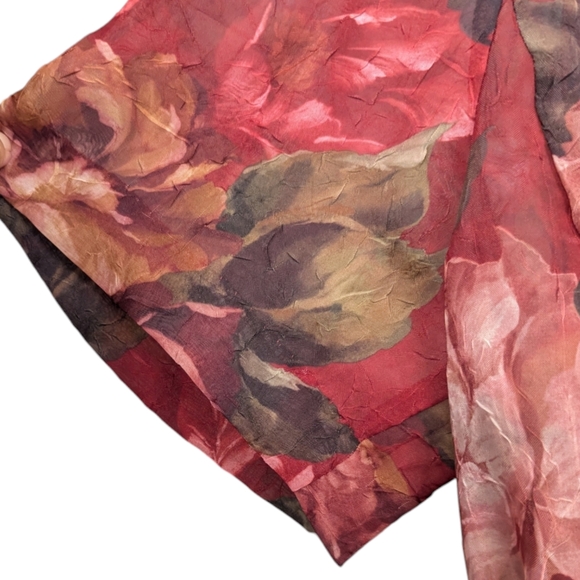 K WOMAN | Y2K Women's Sheer Blouse  | Floral | Plus Size 18W - Picture 6 of 10